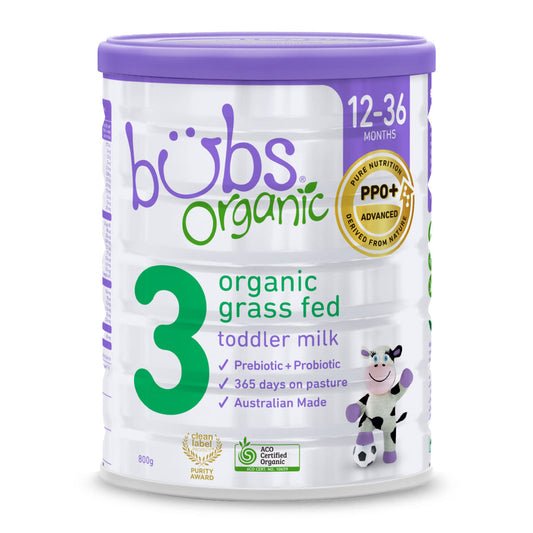 Bubs Organic Grass Fed Toddler Formula Stage 3 800g | Harris Farm Online