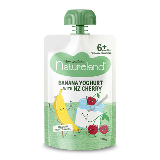 Natureland Yoghurt Banana with NZ Cherry 120g | Harris Farm Online