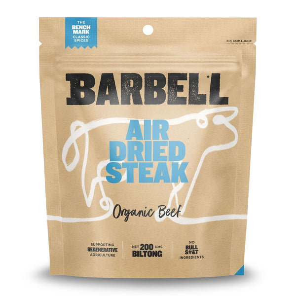Barbell Benchmark Classic Spices Air Dried Steak Organic Grass Fed Beef 200g | Harris Farm Online