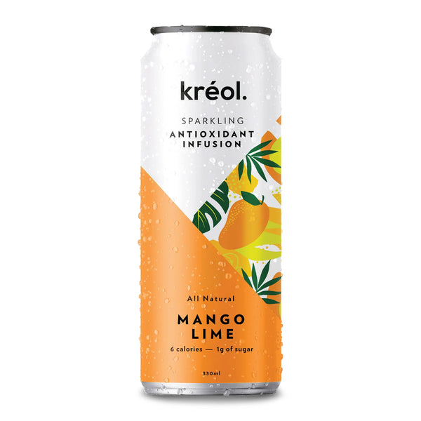 Kreol Sparkling Drink Mango and Lime 330ml | Harris Farm Online