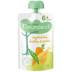 Natureland Vegetables, Chicken and Pasta 6 Months+ 120g