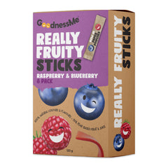 GoodnessMe Fruit Sticks Raspberry and Blueberry x 8 Pouches | Harris Farm Online 