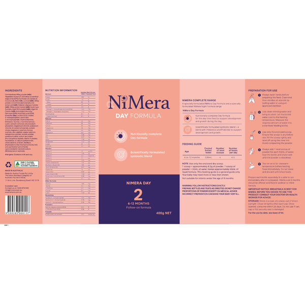 NiMera Premium Follow On Day Formula Stage 2 400g