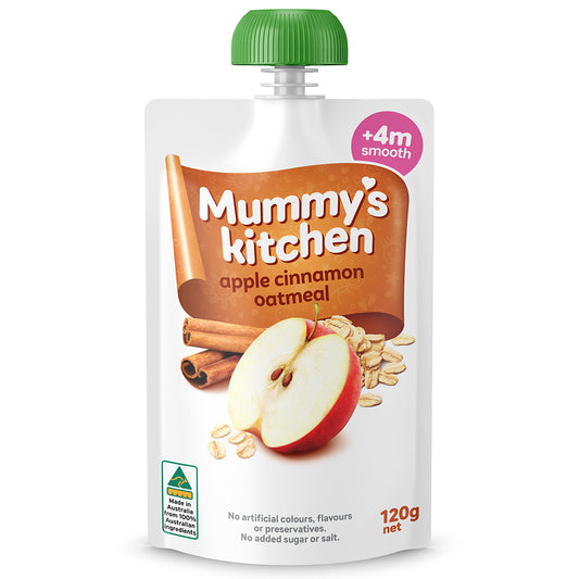 Mummy's Kitchen Apple, Cinnamon and Oatmeal 4+ Months Smooth 120g