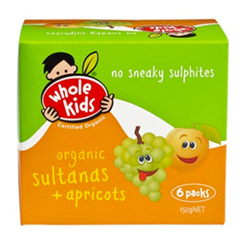 Whole Kids - Sultanas Apricots Organic (6packs, 150g)