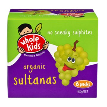 Whole Kids - Sultanas Organic (6packs, 150g)