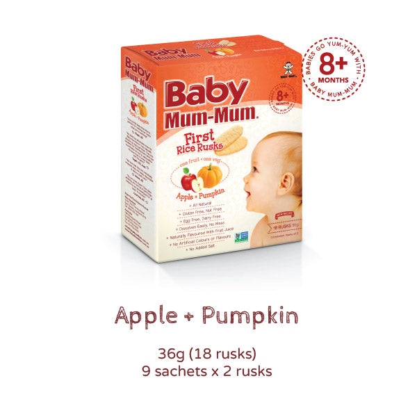 Buy Baby Mum Mum First Rice Rusks Apple and Pumpkin from