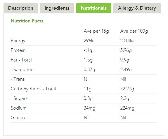 Whole Kids Organic Rice Crackers Sea Salt 60g