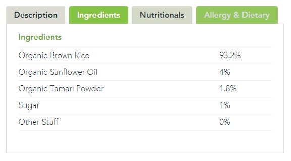 Whole Kids Organic Rice Crackers Tamari 60g