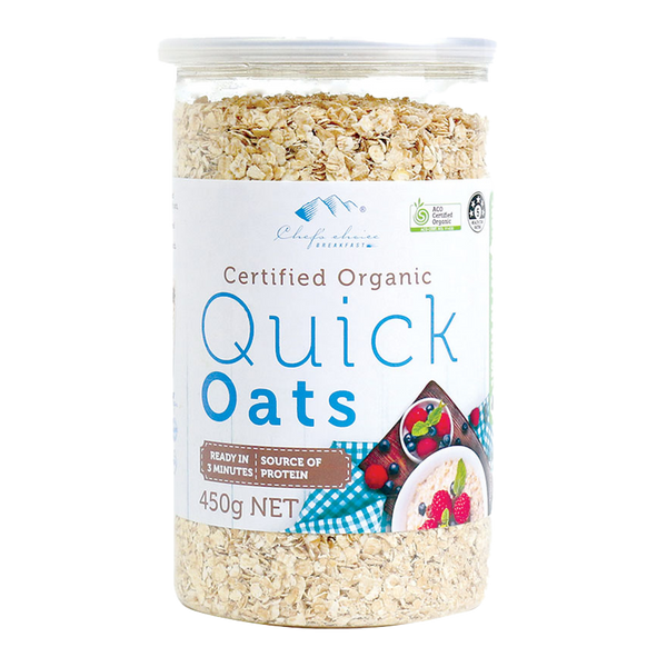 Chef's Choice Organic Rolled Oats 450g