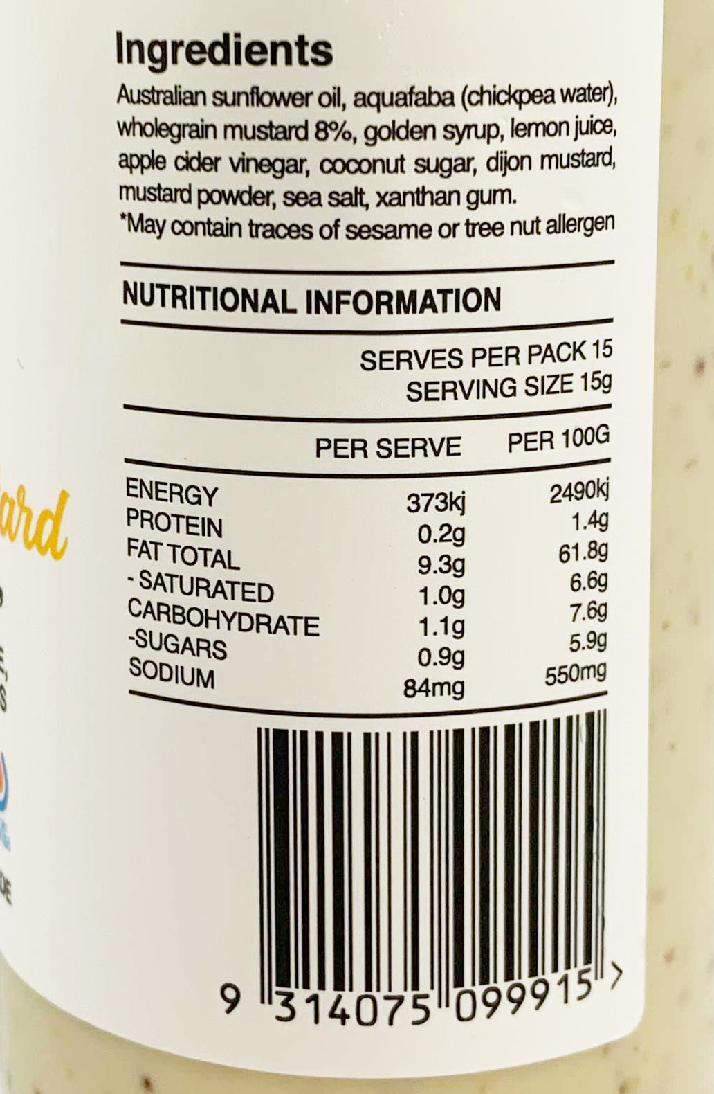Naked Byron Foods Vegan Sweet Mustard Mayonnaise | Harris Farm Online