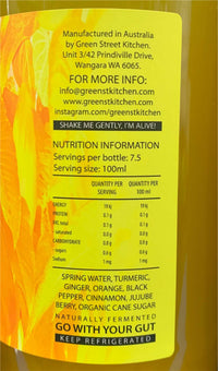 Green Street Kitchen Botanical Turmeric Tonic with Wild Orange and Black Pepper 750ml