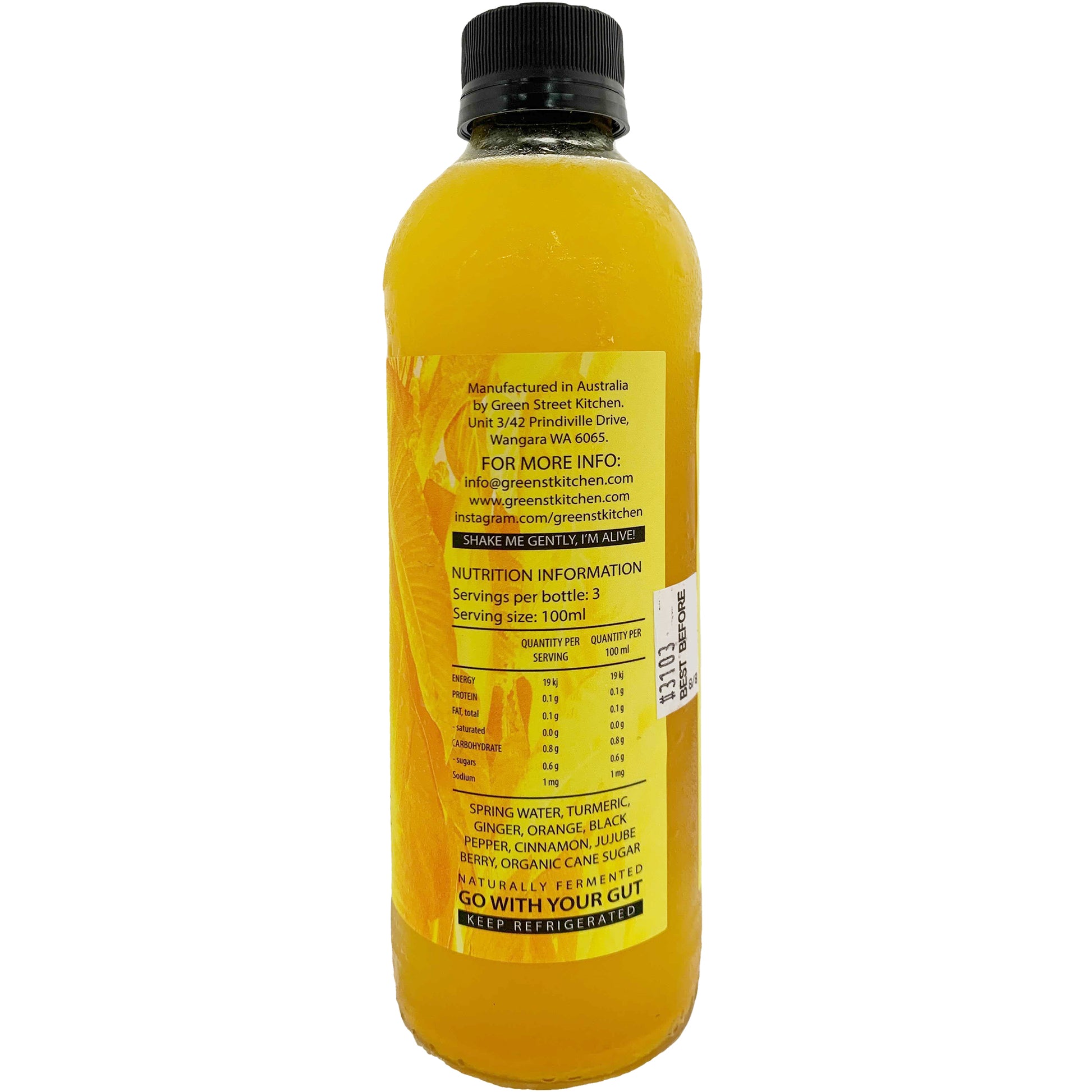 Green Street Kitchen Botanical Turmeric Tonic with Wild Orange and Black Pepper | Harris Farm Online