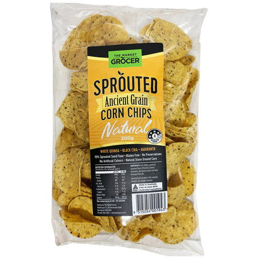 The Market Grocer Corn Chips Sprouted Grain 200g