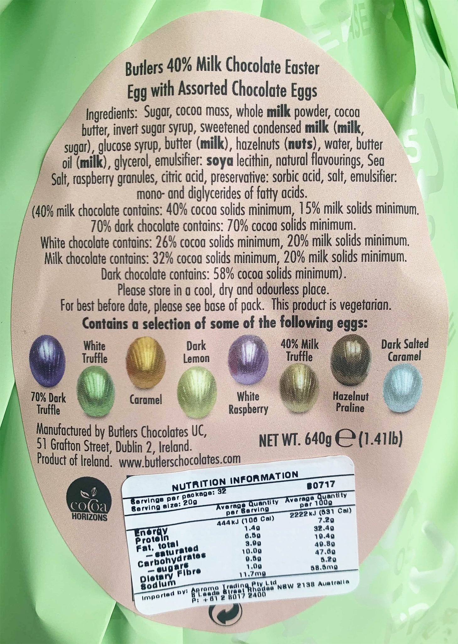 Butlers Milk Chocolate Easter Egg with Assorted Chocolate Egg | Harris Farm Online