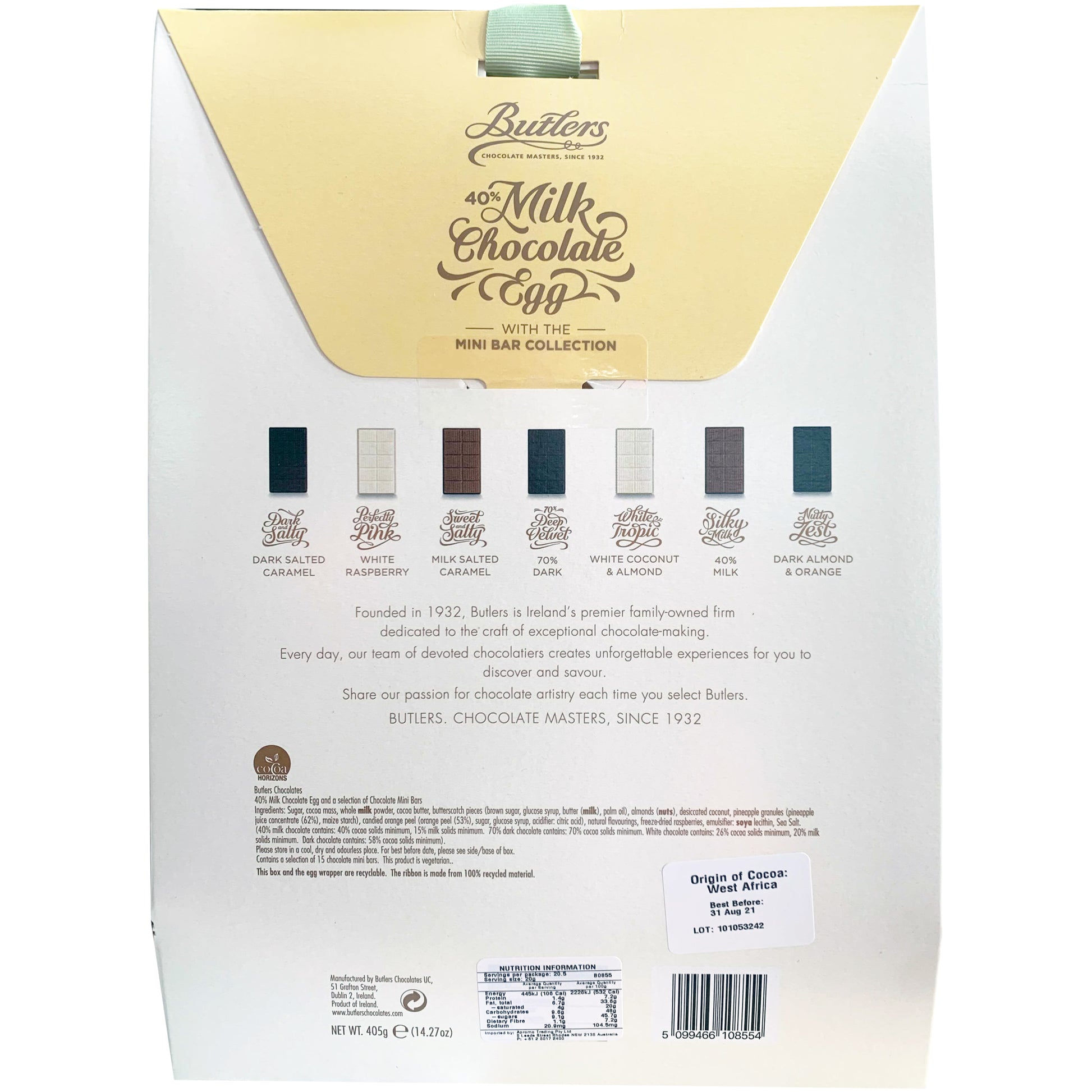 Butlers Milk Chocolate Egg with Mini Bar Collection | Harris Farm Online