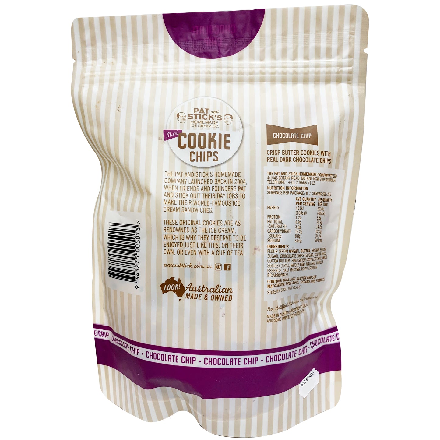 Pat and Stick's Homemade Mini Cookie Chips Chocolate Chip 170g
