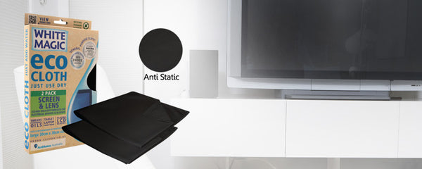 White Magic Screen and Lens Eco Cloth 2pk
