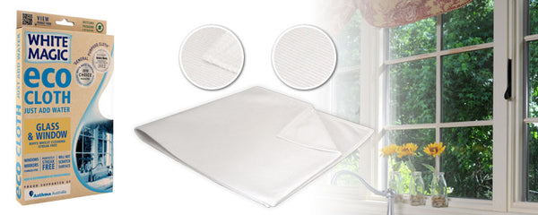 White Magic Glass and Window Eco Cloth each