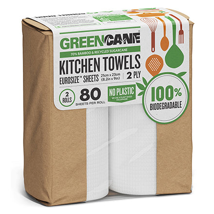 Greencane Kitchen Towels 2 x 80 sheets