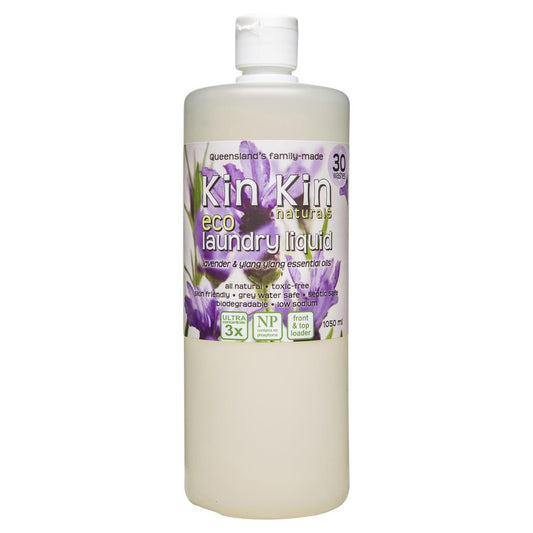 Kin Kin Naturals Eco Laundry Liquid Lavender & Ylang Ylang 1050mL , Grocery-Cleaning - HFM, Harris Farm Markets
 - 1