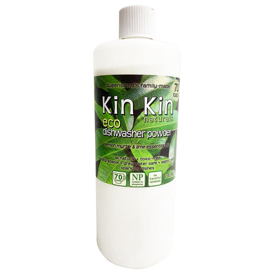Kin Kin Naturals Eco Dishwasher Powder with Lemon Myrtle and Lime Essential Oils 1.1kg
