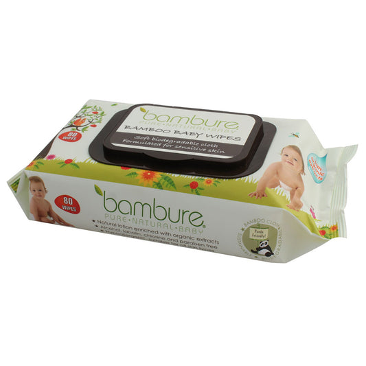 Bambure Bamboo Baby Wipes 80 Pack
