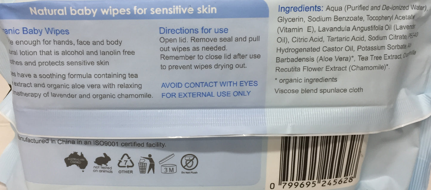 Bambure Natural Baby Wipes 80 Pack
