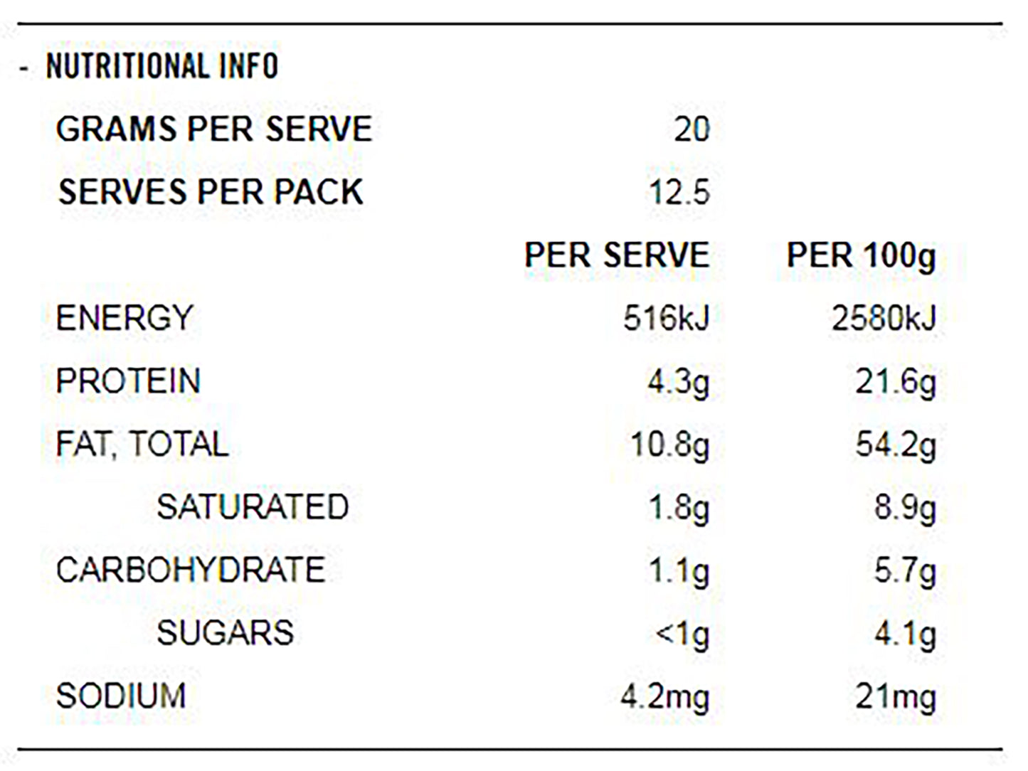 Noya ABC Chia Nut Butter 250g