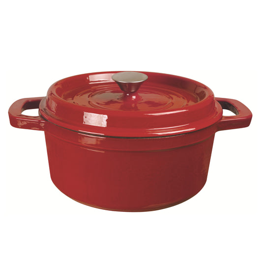 Classica - Elite - Red Round Cast Iron Casserole (3.5L, 24cm)