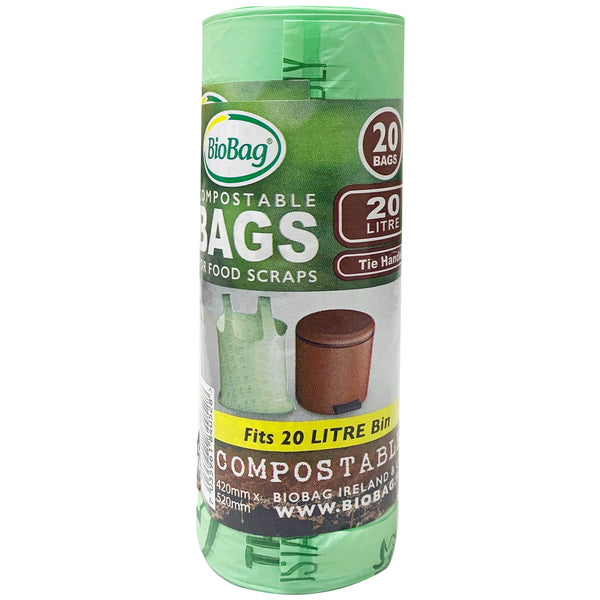 Biobag Compostable Tie Top Bags 20 x 20L