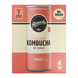 Remedy Organic Kombucha Peach 4 x 250ml