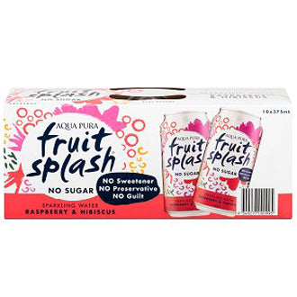 Aqua Pura Fruit Splash Sparkling Water Raspberry and Hibiscus | Harris Farm Online