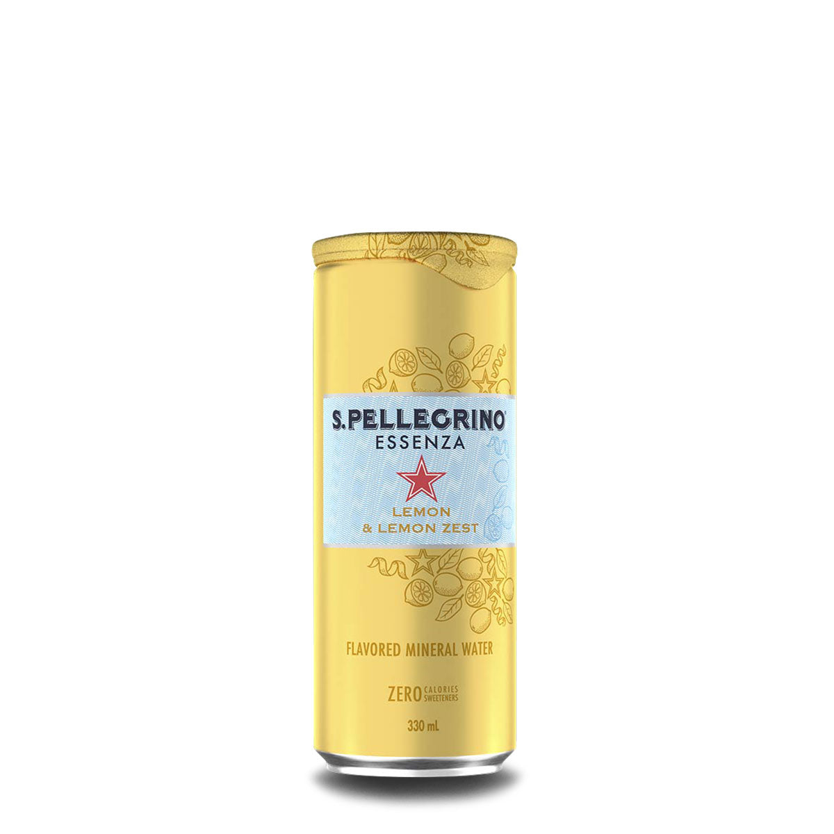 San Pellegrino Essenza Lemon and Lemon Zest Can 4x330ml
