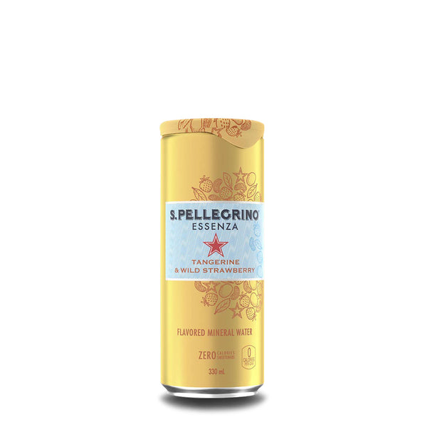 San Pellegrino Essenza Tangerine and Wild Strawberry Can 8 x 330ml