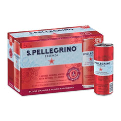 San Pellegrino Essenza Blood Orange and Black Raspberry Can 8 x 330ml | Harris farm Online