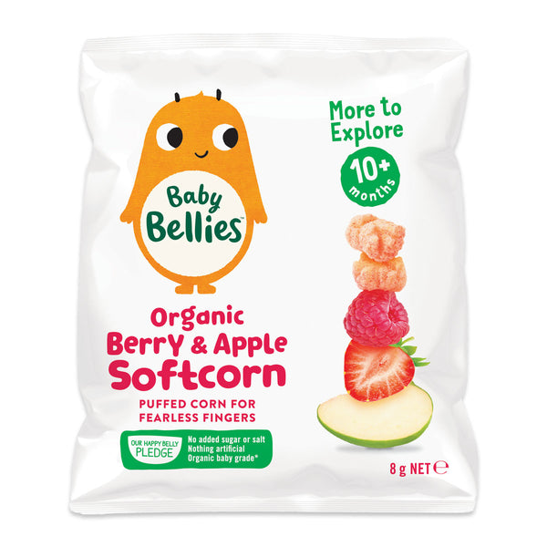 Baby Bellies Organic Berry & Apple Softcorn 8g | Harris Farm Online