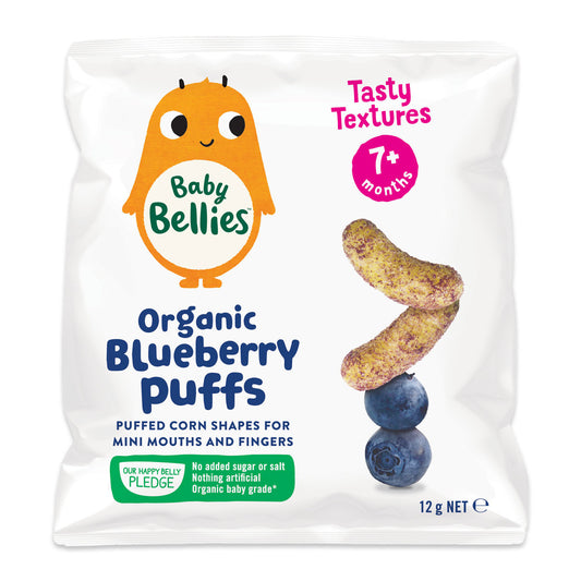 Baby Bellies Organic Blueberry Puffs 12g | Harris Farm Online 