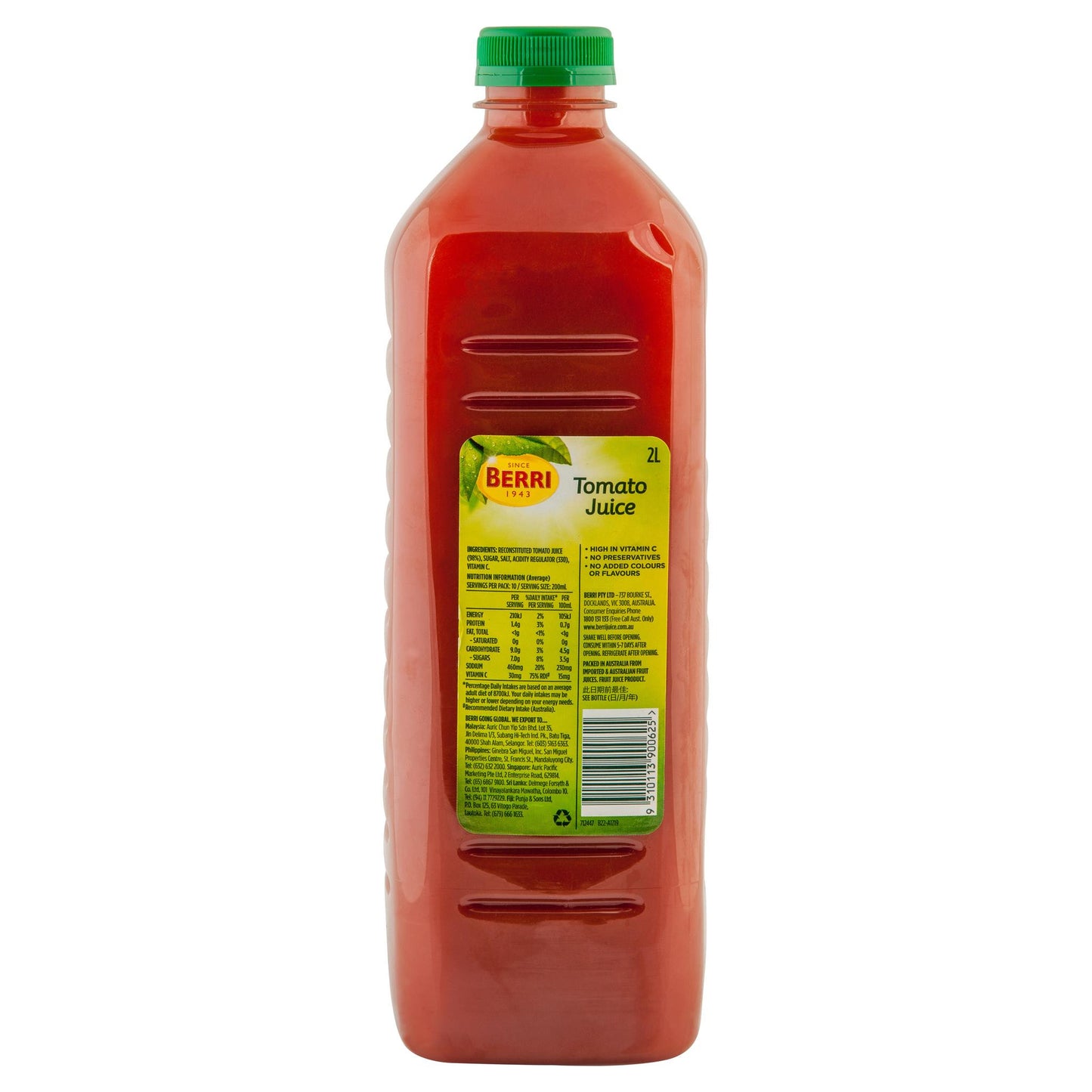 Berri Classics Tomato Juice 2L , Grocery-Drinks - HFM, Harris Farm Markets
 - 2