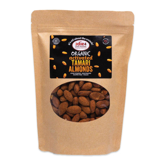 2Die4 Live Foods Activated Organic Tamari Almonds 120g | Harris Farm Online