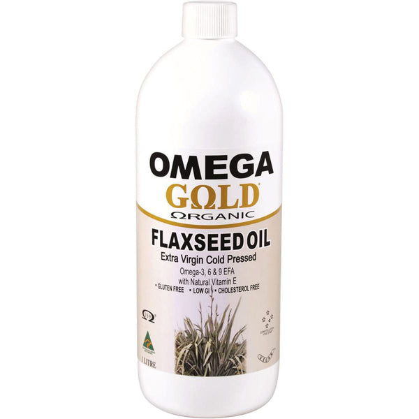 Omega Gold Organic Flaxseed Oil 1L