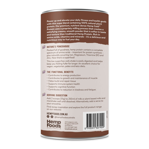 Essential Hemp Organic Protein Powder Chocolate 420g | Harris Farm Online