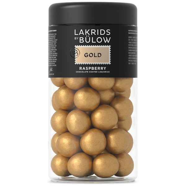 Lakrids by Bulow Chocolate Coated Liquorice Gold Raspberry | Harris Farm Online