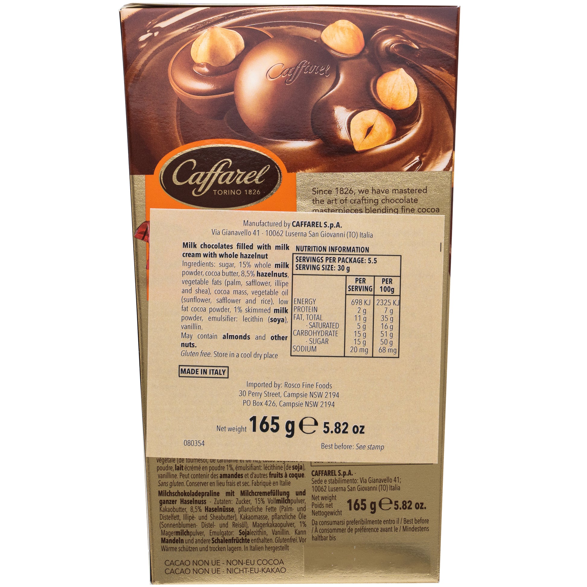 Caffarel Chocolate Hazelnut Creations Nocciolotta | Harris Farm Online