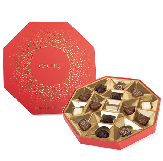 Cachet Assortment Chocolates Red Octagon Box  | Harris Farm Online
