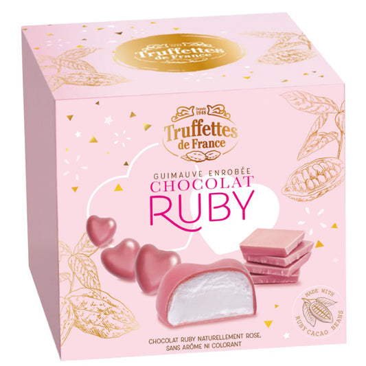 Truffettes de France Velvety Marshmallow Pink Chocolate Ruby | Harris Farm Online