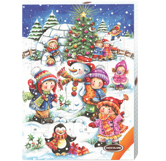 Chocoland Milk Chocolate Advent Calendar Kids Play Snow | Harris Farm Online