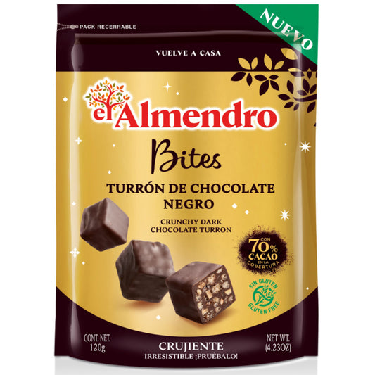 El Almendro Bites Crunchy Dark Chocolate 70% Turron | Harris Farm Online