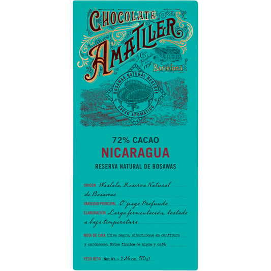 Amatller Nicaragua Dark Chocolate 72% | Harris Farm Online
