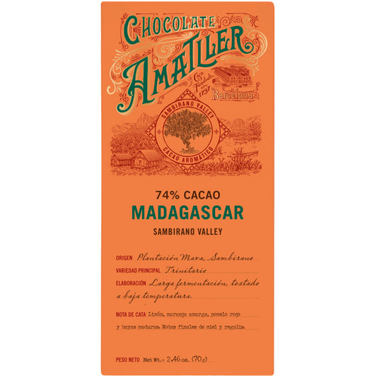 Amatller Madagascar Dark Chocolate 74% | Harris Farm Online